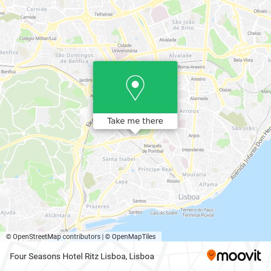 Four Seasons Hotel Ritz Lisboa mapa