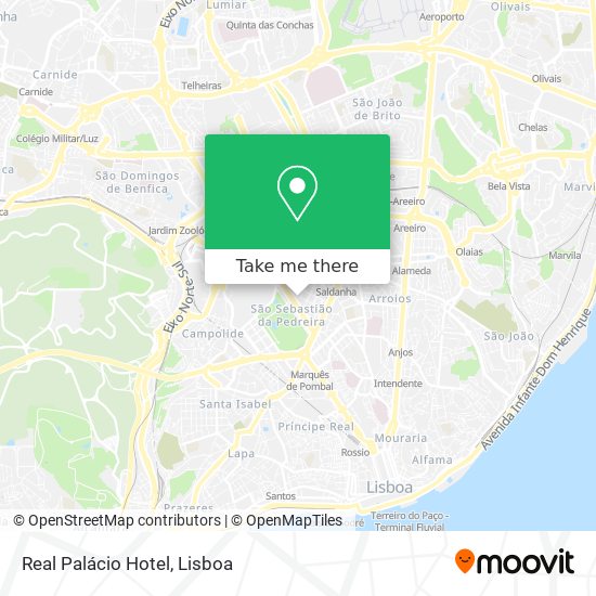 Real Palácio Hotel mapa