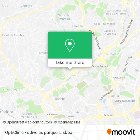 OptiClinic - odivelas parque mapa