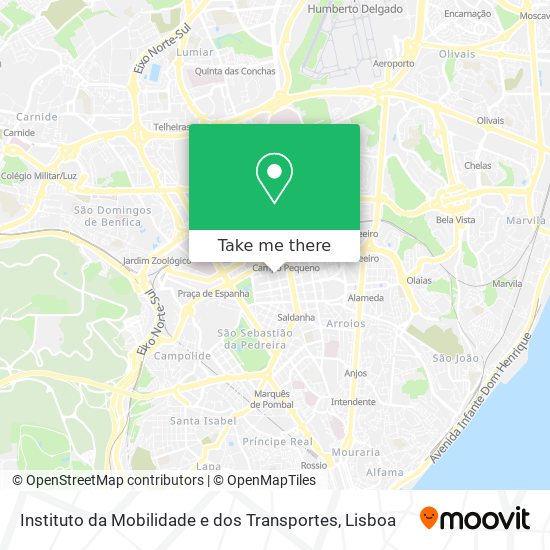 Instituto da Mobilidade e dos Transportes map