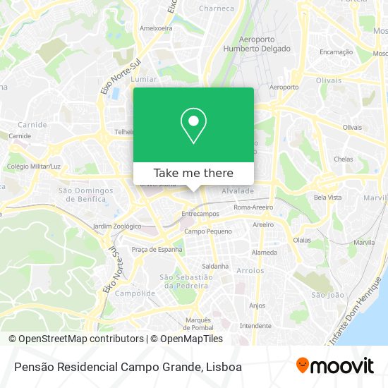 Pensão Residencial Campo Grande map