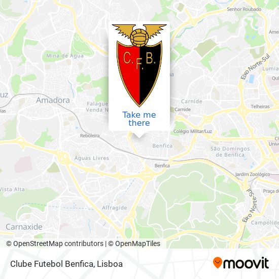 Clube Futebol Benfica mapa