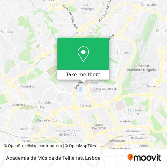 Academia de Música de Telheiras mapa