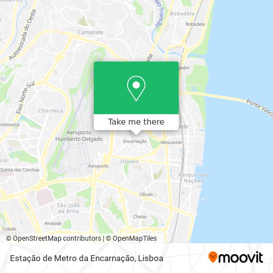 Estação de Metro da Encarnação map