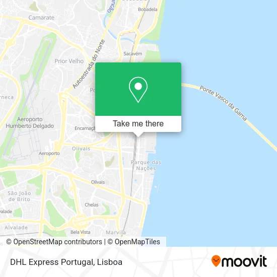 DHL Express Portugal map