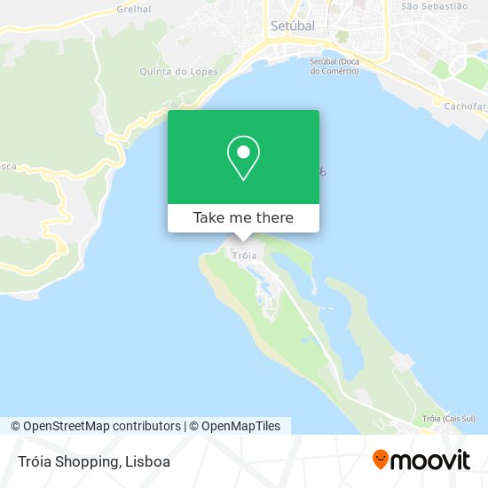 Tróia Shopping map