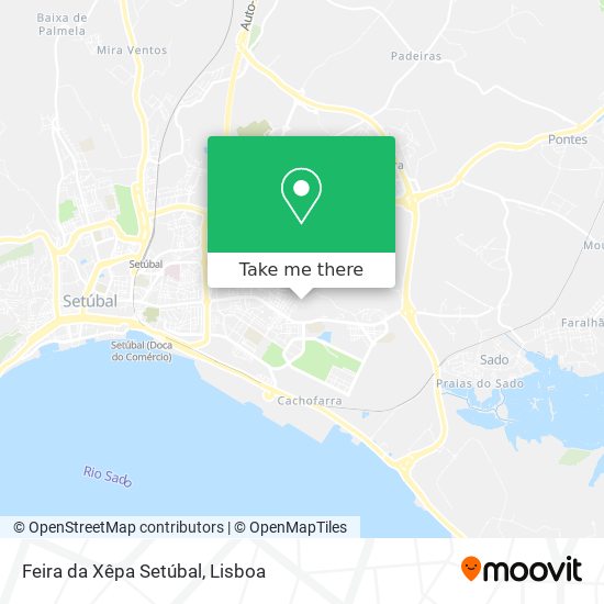 Feira da Xêpa Setúbal mapa