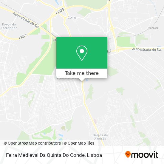 Feira Medieval Da Quinta Do Conde map