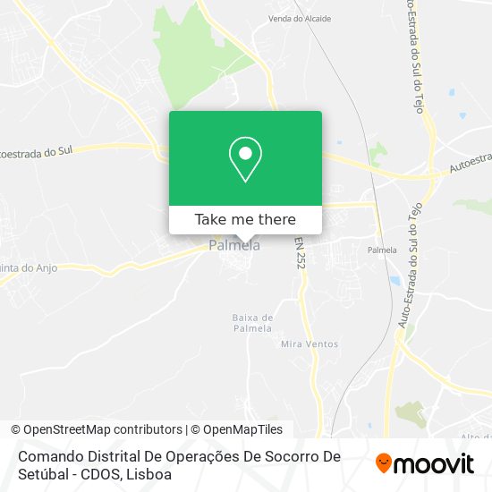 Comando Distrital De Operações De Socorro De Setúbal - CDOS map