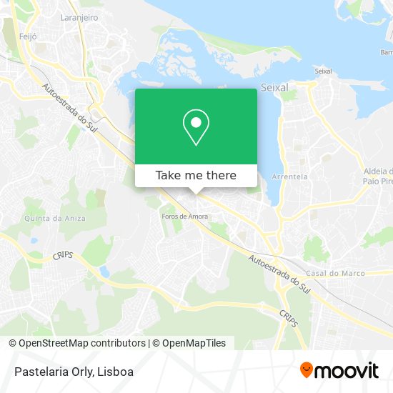 Pastelaria Orly mapa