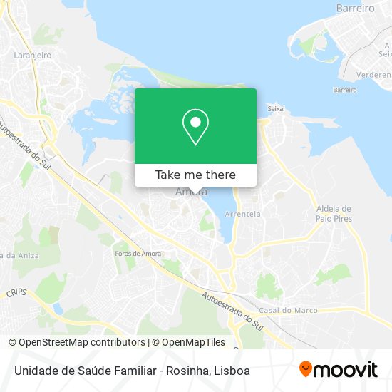 Unidade de Saúde Familiar - Rosinha mapa