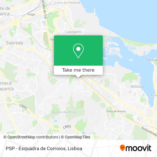 PSP - Esquadra de Corroios map