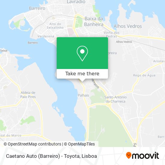 Caetano Auto (Barreiro) - Toyota map