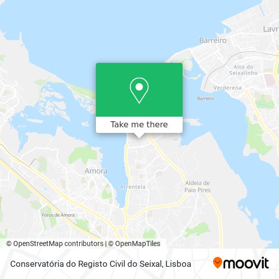 Conservatória do Registo Civil do Seixal map