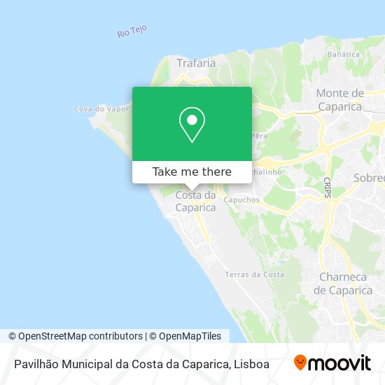 Pavilhão Municipal da Costa da Caparica mapa