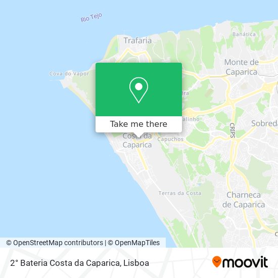 2° Bateria Costa da Caparica map