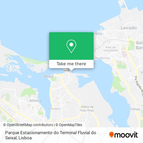 Parque Estacionamento do Terminal Fluvial do Seixal mapa