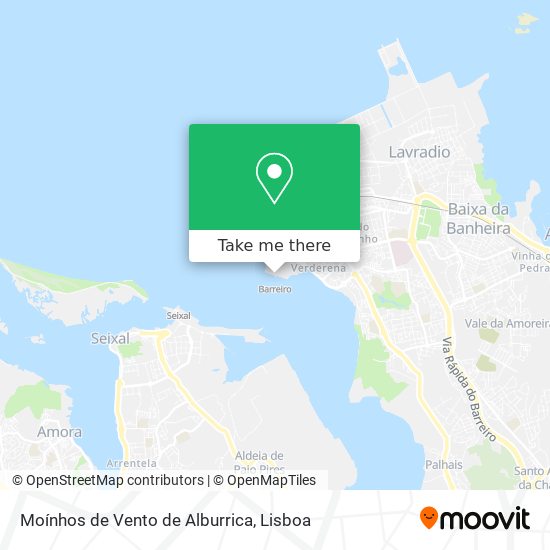 Moínhos de Vento de Alburrica map
