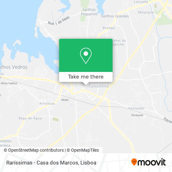 Raríssimas - Casa dos Marcos mapa