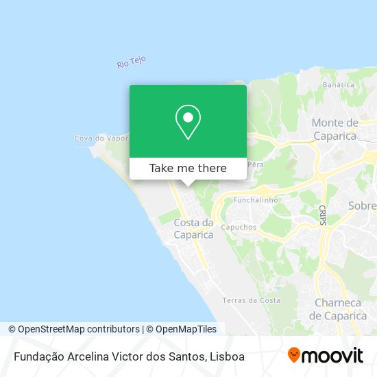 Fundação Arcelina Victor dos Santos mapa
