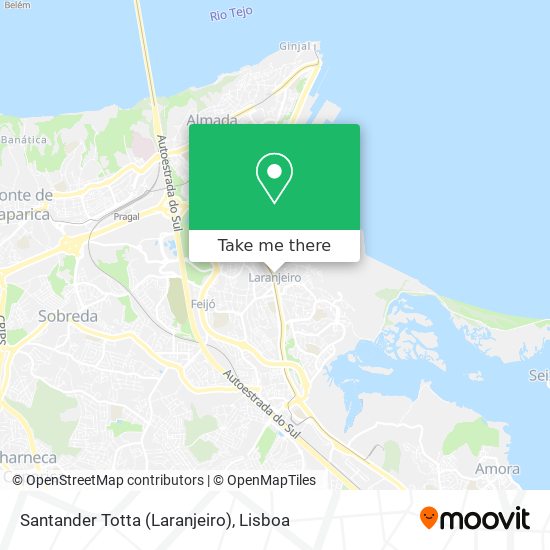 Santander Totta (Laranjeiro) map