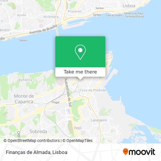 Finanças de Almada map