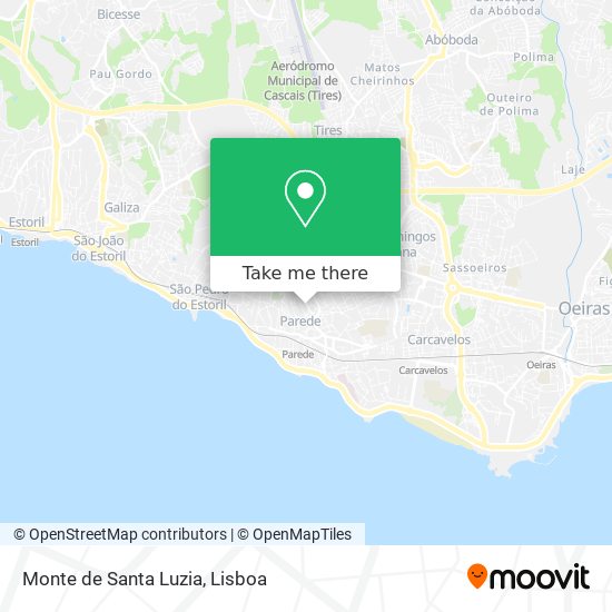 Monte de Santa Luzia mapa