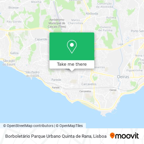 Borboletário Parque Urbano Quinta de Rana map