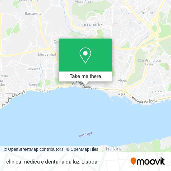 clinica médica e dentária da luz mapa