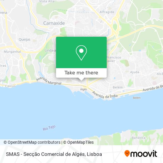 SMAS - Secção Comercial de Algés map