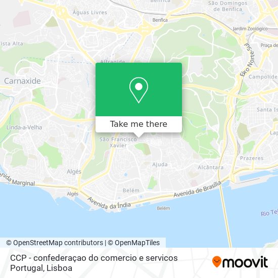 CCP - confederaçao do comercio e servicos Portugal map