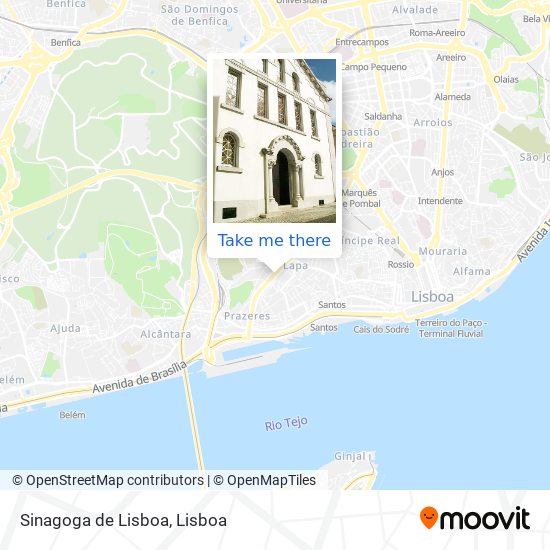 Sinagoga de Lisboa map