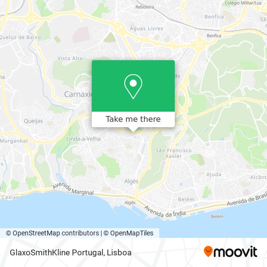 GlaxoSmithKline Portugal map