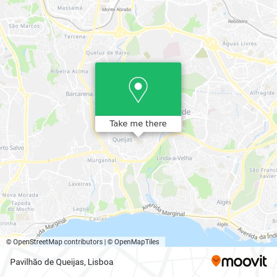 Pavilhão de Queijas map