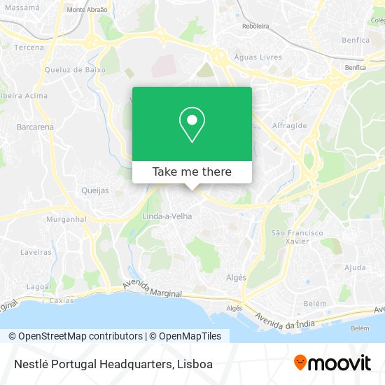 Nestlé Portugal Headquarters map