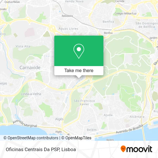 Oficinas Centrais Da PSP map