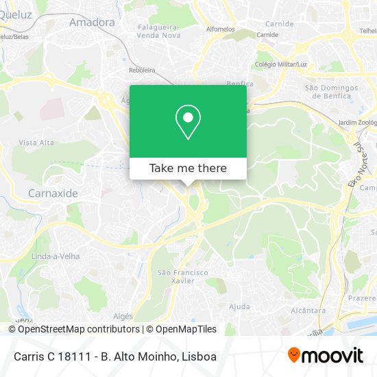 Carris C 18111 - B. Alto Moinho map