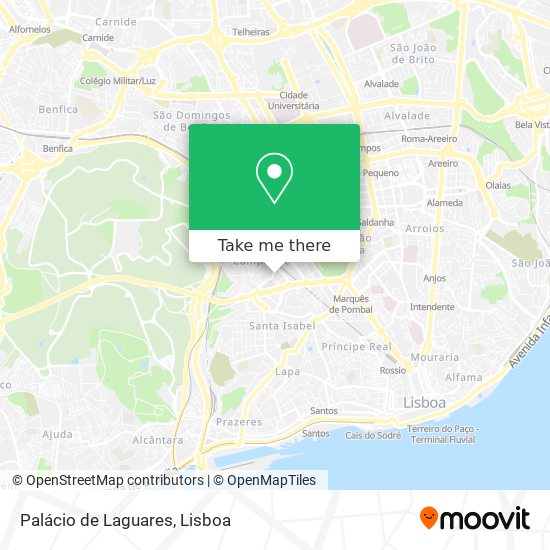 Palácio de Laguares mapa