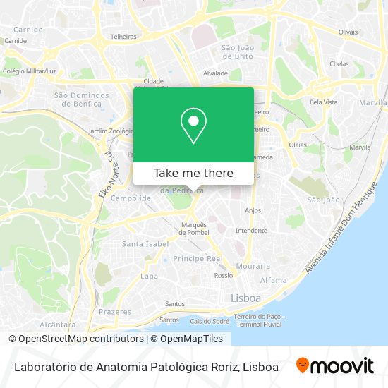 Laboratório de Anatomia Patológica Roriz map