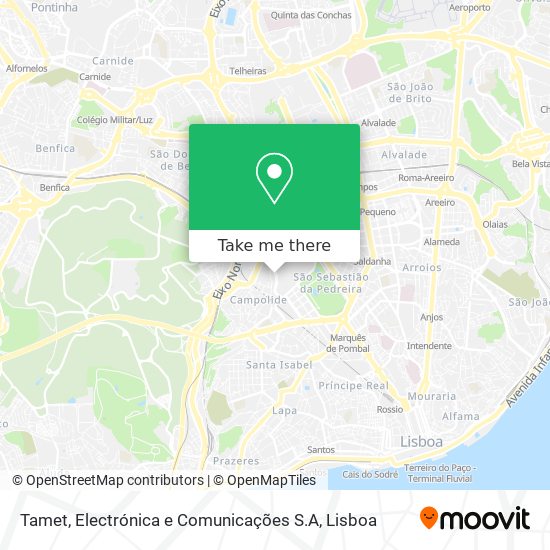 Tamet, Electrónica e Comunicações S.A map