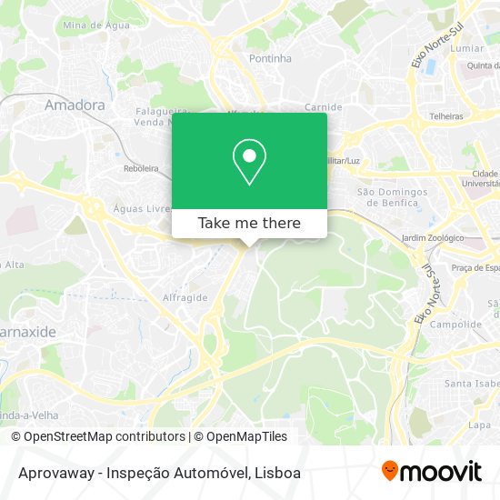 Aprovaway - Inspeção Automóvel mapa