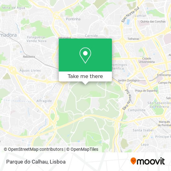 Parque do Calhau mapa