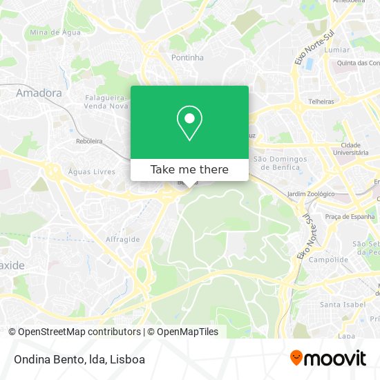 Ondina Bento, lda mapa