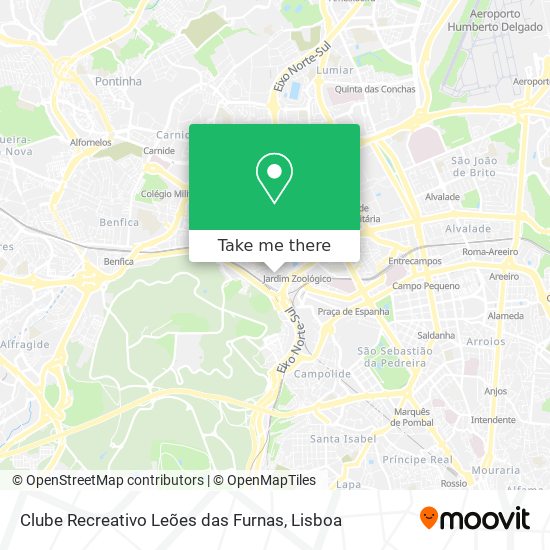 Clube Recreativo Leões das Furnas map