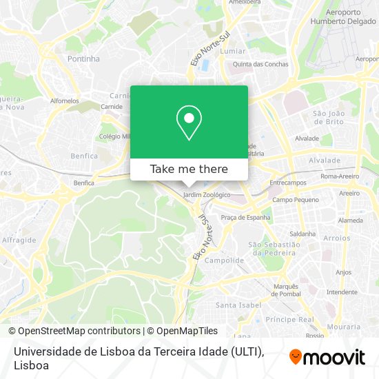 Universidade de Lisboa da Terceira Idade (ULTI) map