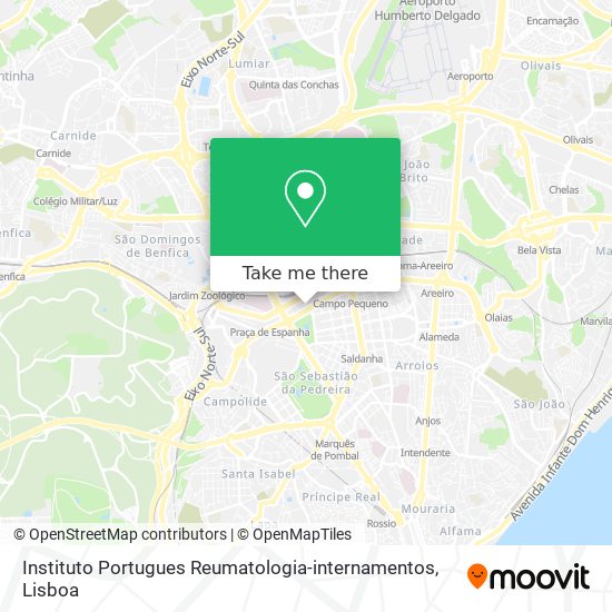 Instituto Portugues Reumatologia-internamentos map
