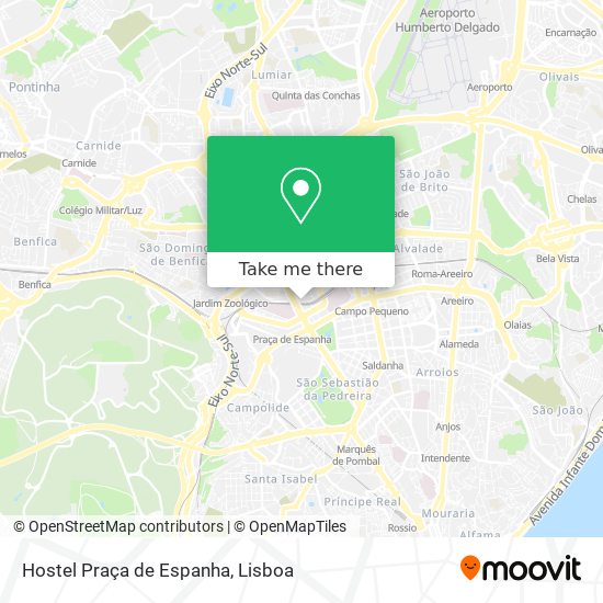 Hostel Praça de Espanha map