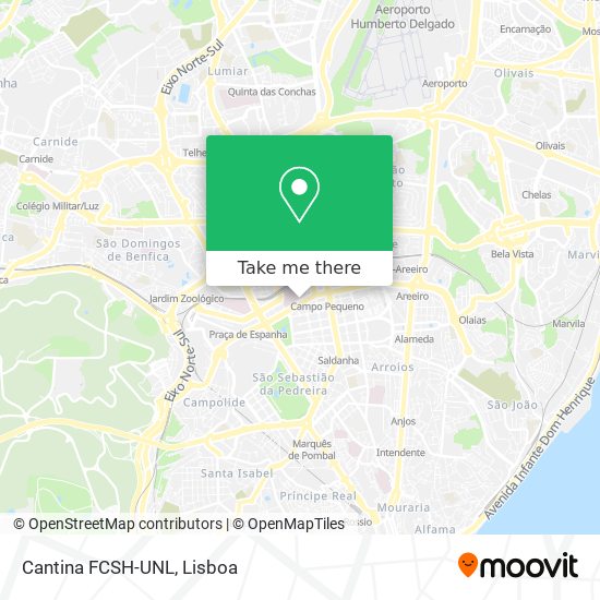 Cantina FCSH-UNL mapa