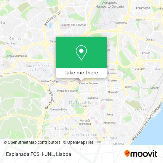 Esplanada FCSH-UNL mapa