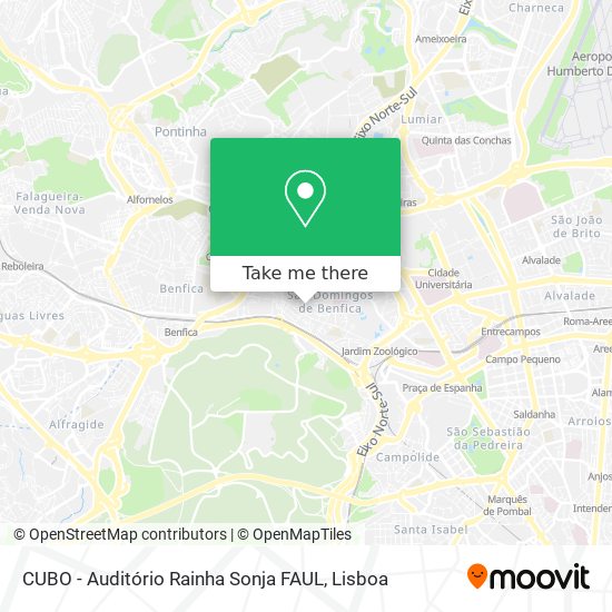 CUBO - Auditório Rainha Sonja FAUL mapa